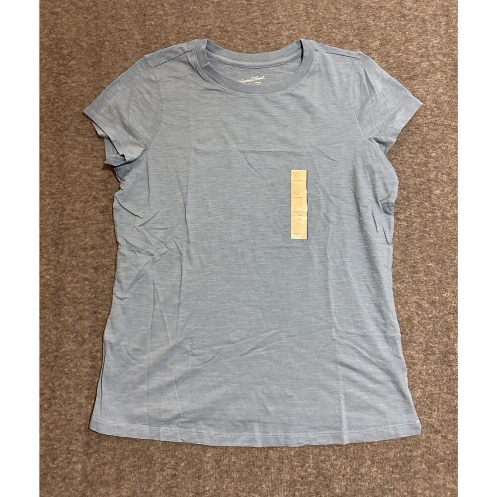 Universal Thread Women's Blouse Short Sleeve Blue Large